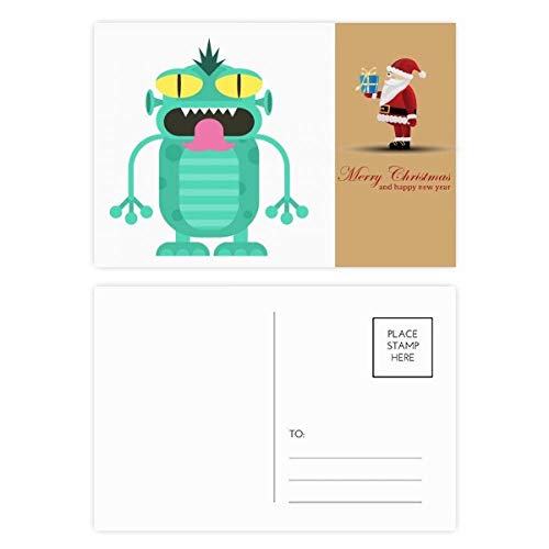 Cartes postales Univers et Alien créature Père Noël lot de 20 à offrir aux passionnés