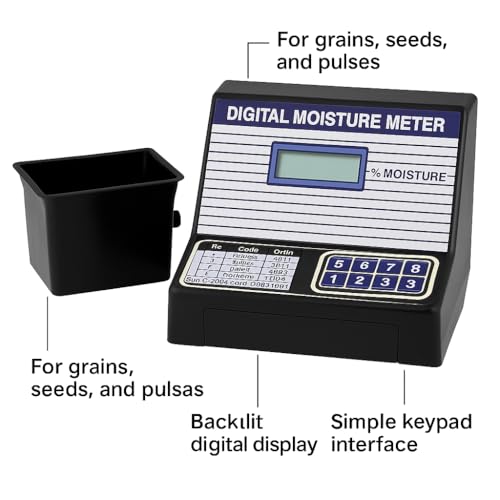 Image of SHIV AGROLOGIC NATIONAL INSTRUMENTS Digital Grain Moisture Meter, Battery Operated, LCD Display, for Paddy, Wheat, Maize, Mustard - Portable Digital Moisture Meter (Black)