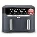 Tefal Easy Fry XXL Dual Zone Digital Air Fryer, 2 Drawers, 11L, 8in1, Air Fry, Extra Crisp, Roast, Bake, Reheat, Dehydrate, 7 Pre-set Programs, Dishwasher Safe Baskets, Java Grey - EY942BG0