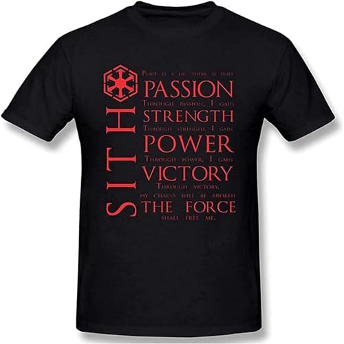 MINIOEM Men's T Shirt Print with The Sith Code Sport Short Sleeve T-Shirts