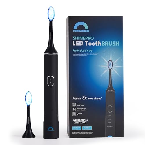 TWINKLEGUARD Shine Pro LED Electric Toothbrush - Advanced Whitening, Teeth Polishing & Gum Health Care