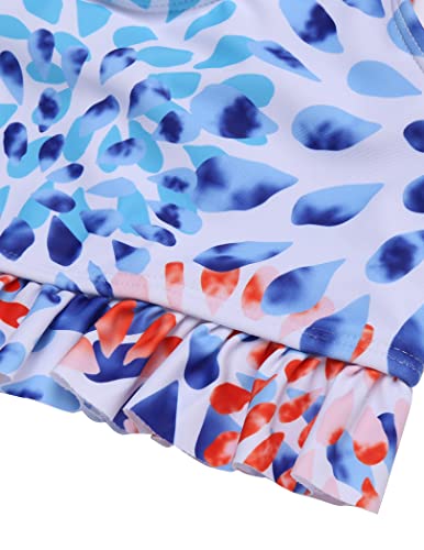 Image of Arshiner Girls Bikini Beach Swimwear 2 Piece Swimsuits Floral Printing Bathing Suits