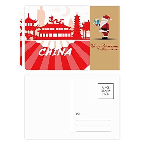 Cartes postales en porcelaine avec père Noël rouge lot de 20 pour un cadeau de Noël mémorable