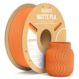 ELEGOO Matte PLA Filament Orange 1kg, 1.75mm 3D Drucker Filament Maßgenauigkeit +/- 0.02mm, 1kg Kartonspule (2.2lbs) für die Meisten 3D Printer