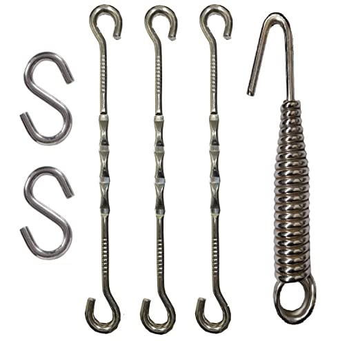 Premium Metal Hammock Chain Link Kit - Swing Hammock Spring Hook Set, 120 Kg Capacity (Silver)