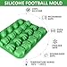 Hewomate Football Chocolate Mold, 2 Pack Football Candy Mold, Silicone Football Molds for Baking, Football Mold for Cake Cupcake Decorations