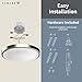DYMOND LED Ceiling Light Flush Mount 10 Inches Ceiling Light Fixture Dimmable for Bathroom, Kitchen, Laundry Room (4000K Natural Daylight, 10 inches)