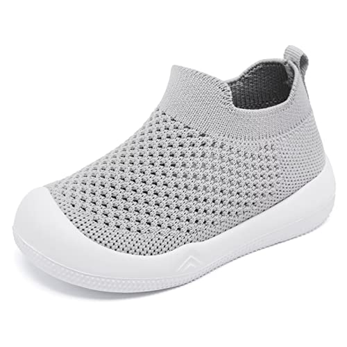 Image of Eashi Baby Boy Girl Non-Skid Indoor Infant Walking Shoes Breathable Warm Elastic Sock Shoes with Memory Sole Protect Toes Outdoor Sneakers