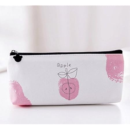 Amazon Co Jp デマ クト De Markt 筆箱 ペンケース 女の子 中学生 ペンポーチ 文房具 収納ポーチ 筆入れ キャンバス シンプル おしゃれ 可愛い 鉛筆バッグ 果物柄 軽量 小学生 ホーム キッチン