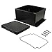 BUD Industries AN-2810-AB IP68 Aluminum Enclosure 6.25" L x 6.25" W x 4" H, Black