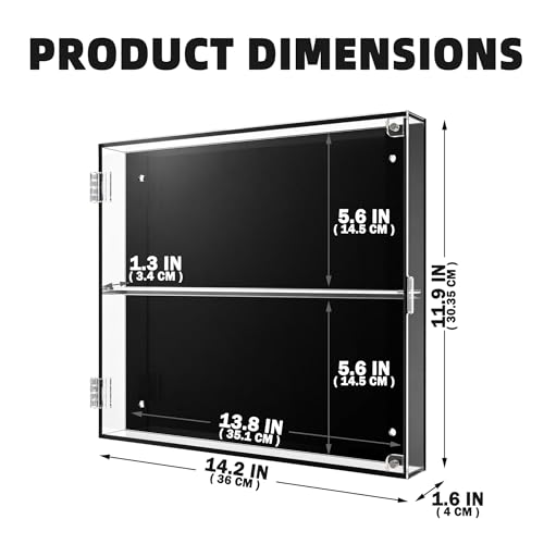 Image of 98% UV Protection Pro-Collector's Graded Sports Card Display Case for Football Baseball Basketball Hockey Comic Trading Cards (8 Cards Holder - Clear Acrylic)