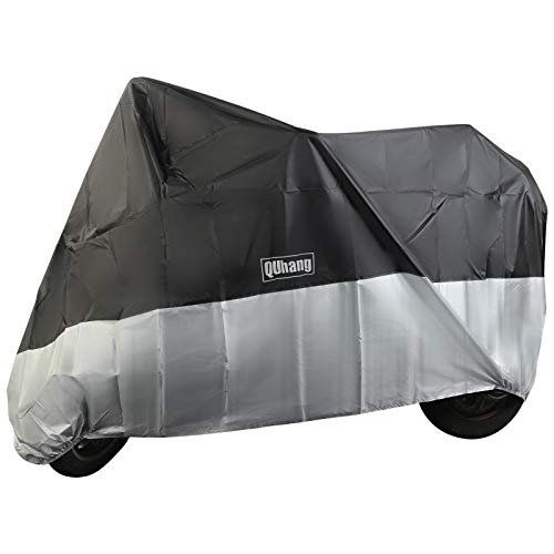 Motorbike Cover Waterproof Outdoor, Motorcycle Cover XL with Storage Bag Indoor Outdoor Snow Dust Sun UV Protection - 245x105x125cm