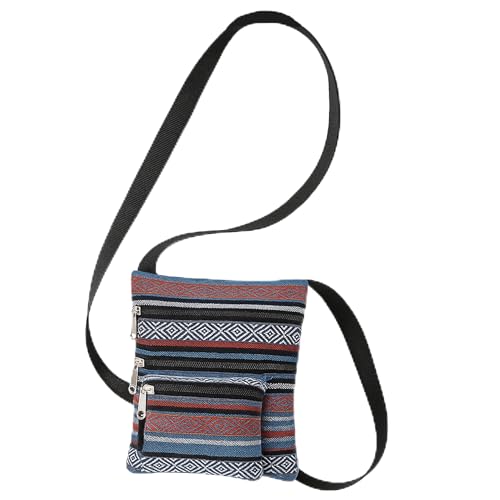 MIGURA Bolso bandolera Para Hombre Mujer Bolsito Resistente Vintage Con 3 Compartimentos Mariconera Hippie Etnico Impermeable - Viaje Deporte Trabajo Fiesta Festival Azteca MIGURA Bolso bandolera Para Hombre Mujer Bolsito Resistente Vintage Con 3 Compartimentos Mariconera Hippie Etnico Impermeable - Viaje Deporte Trabajo Fiesta Festival Azteca