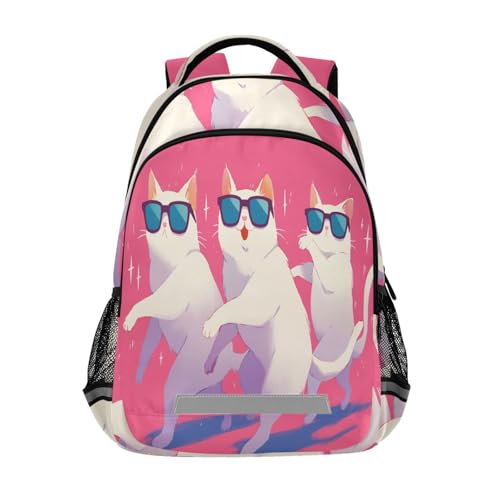 Sac à dos pour enfants avec clip de poitrine anti-glissement Dancing Cats