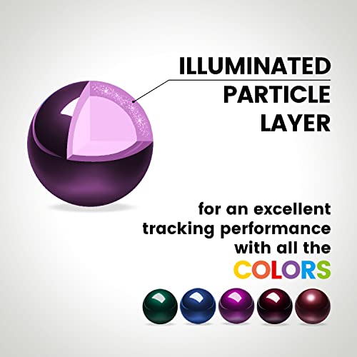 Image of Perixx Periro-303X2C Replacement Mouse Ball for M570, M575, PERIMICE-517 /520 /717 /720 and Other 1.34 Inch Mice - Bright Purple and Yellow
