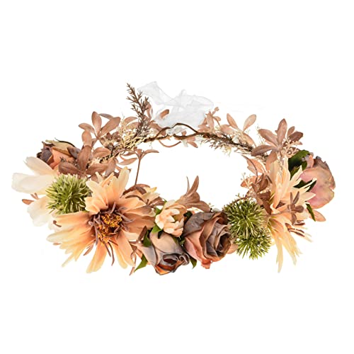 DDazzling Artificial Flower Crown, Flower Crown...