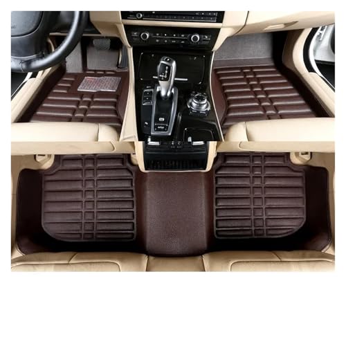 Tapis de sol en cuir pour Hyundai Elantra 2011-2016, doublure auto luxe marron