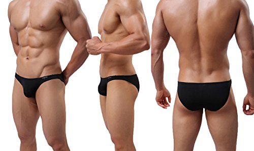 YuKaiChen Men's Briefs Low Rise Ice Silk Bikinis Seamless Underwear3