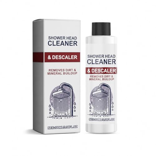 Kitchenva Shower Head Cleaner, Soak-Activated Descaling Solution for Showerheads, Removes Limescale & Mineral Deposits, 100ml