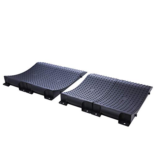 Image of Homeon Wheels Tire Saver Ramps Anti-Slip Pads Design Car Tire Wheel Ramps for Flat Spot and Flat Tire Prevention Tire Savers for Storage Carrying Bag Easy to Store 4 Pack Black