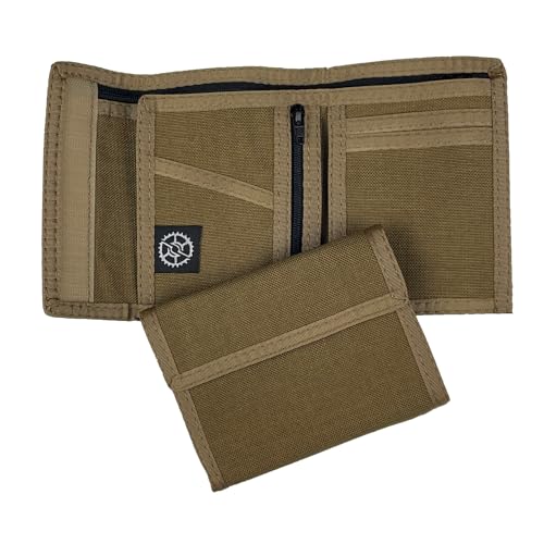 Image of Sprocket Nylon Billfold Wallet with Zippered Coin Pocket (Coyote Brown)