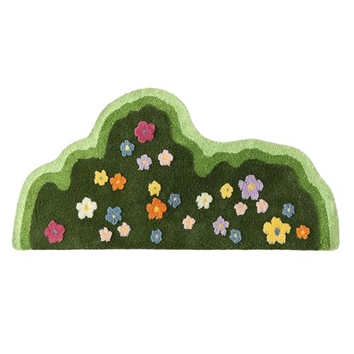 Tapis de sol moderne doux tapis botanique à motifs végétaux et fleurs