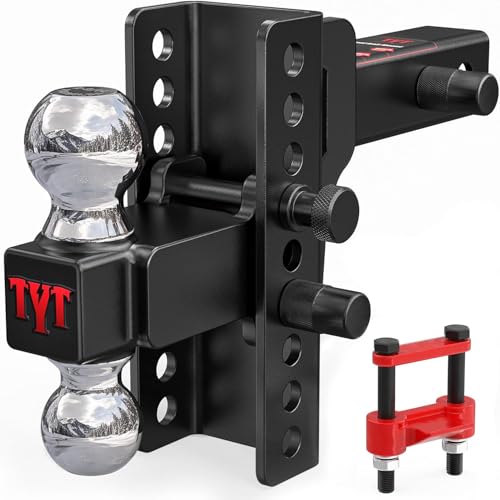 TYT Adjustable Truck Trailer Hitch for 2 inch Receiver, 6"