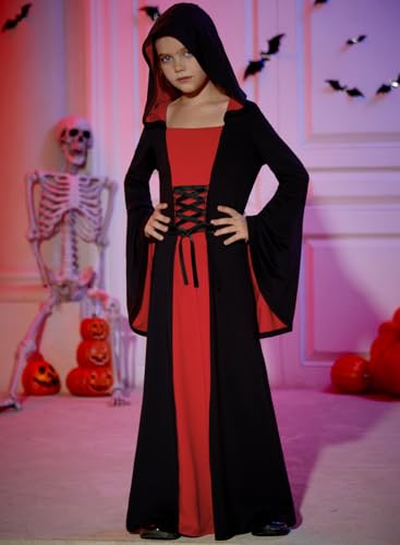 Disfraz de Bruja con Capucha para Niñas 5-14 Años miniatura 4