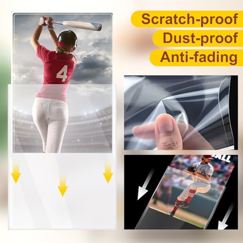 1000 Counts Card Sleeves Top Loaders for Trading Cards, Penny Soft Sleeves Baseball Card Sleeves Protectors Fit for Sports Cards, Football, Game Card
