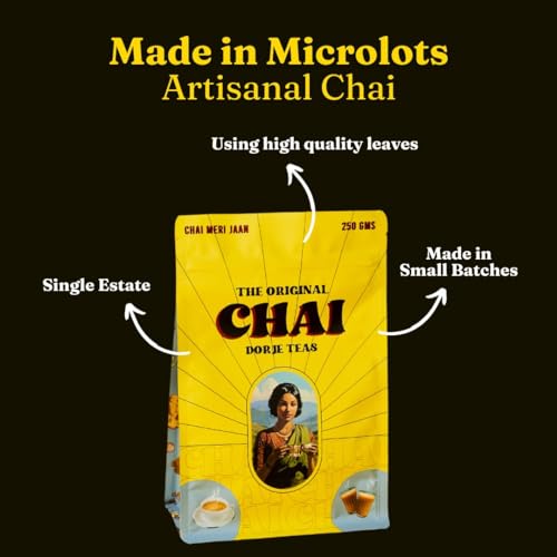 Image of Dorje Teas The Original Chai | 250g (Pack of 1) | Organic Garden Fresh CTC Black Tea | Creamy & Aromatic Kadak Doodh Chai | No Artificial Flavours | 100 Cups