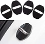 JINZHAO Stainless Steel Car Door Lock Latches Cover Protector Replacement for Audi A3 A4 Allroad A5 A6 A7 A8 Q3 Q5 S3 S4 S6 S7 S8 SQ5 E-tron Car（Pack of 4 (Carbon Fiber Pattern)