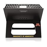 PICNIC TIME NCAA App State Mountaineers X-Grill Portable Grill - Camping Grill - Small Charcoal Grill for Tailgating