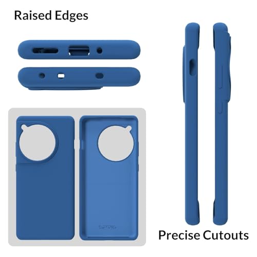 Image of SPRIG Compatible with Oneplus 12R Premium SilkTone Back Cover Drop Tested Shock Proof Mobile Case for Men, Women, Boys and Girls with Camera Protection (Navy Blue)