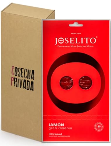 Joselito Sobre Jamón GR - Envío 24 h - Blíster del mejor Jamón del Mundo Loncheado - Opción de Nota para Regalo - Ibérico de Bellota 100% - Envío Cosecha Privada (1 Sobre, Jamon)