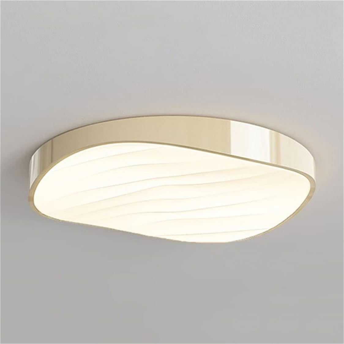 JXYDJH Modern Glossy Ceiling Light Fixture Circle Flush Mount LED Ceiling Lamp