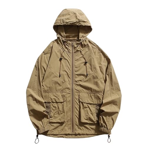 Chaqueta de protección solar para mujer con capucha y bolsillos laterales 3