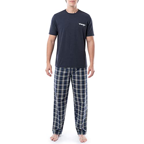 Wrangler Men's Jersey Top and Micro-Sanded Pants Pajama Sleep Set