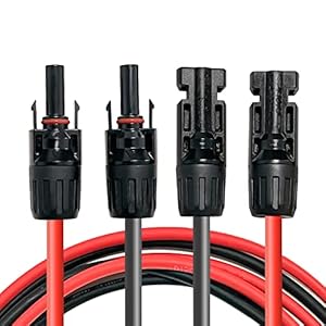 Qilucky Profi Solar Verbindungskabel 6mm² 0.5m