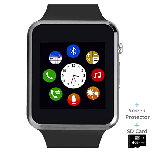 Smart Watch, Smartwatch Phone with SD Card Camera Pedometer Text Call Notification SIM Card Slot Music Player Compatible for Android Samsung Huawei and iPhone (Partial Functions) for Men Women Teens - Thumbnail 2