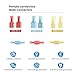 Onite 100pcs Wire Connectors, (Red 22-16AWG, Blue 16-14AWG, Yellow 10-12AWG), Fully Insulated Male & Female Spade Nylon Quick Disconnect Electrical Crimp Cold-Pressed Terminals Assortment Kit