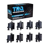 TRQ Ignition Coil Set Compatible with 02-06 Cadillac 99-09 Chevrolet GMC 03-07 Hummer 04-07 Isuzu 07 Workhorse