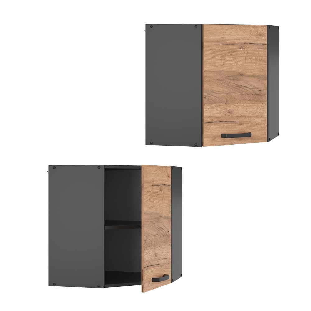 Vicco Mobile angolare da cucina R-Line, Rovere dorato, 57 cm, per la libera combinazione all'interno di sistemi cucina modulari