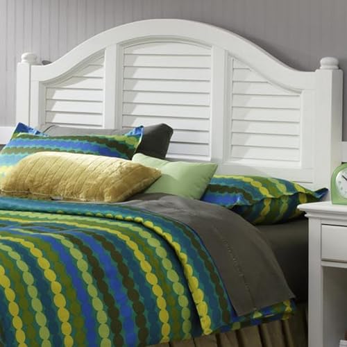 Home Styles Bermuda White Queen Headboard with Nightstand, Queen, Headboard - Image 4