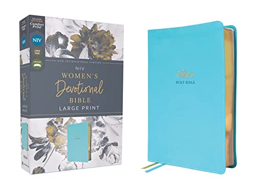 Niv, Women's Devotional Bible (by Women, for Women), Large Print, Leathersoft, Teal, Comfort Print: New International Version, Teal, Leathersoft, Women's Devotional, Comfort Print