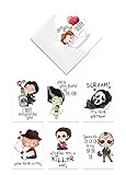 Silly Goose Gifts Classic Scary Horror Movie Themed Greeting Cards With Envelopes (Set of 14) Blank All Occasion Assortment Note Funny