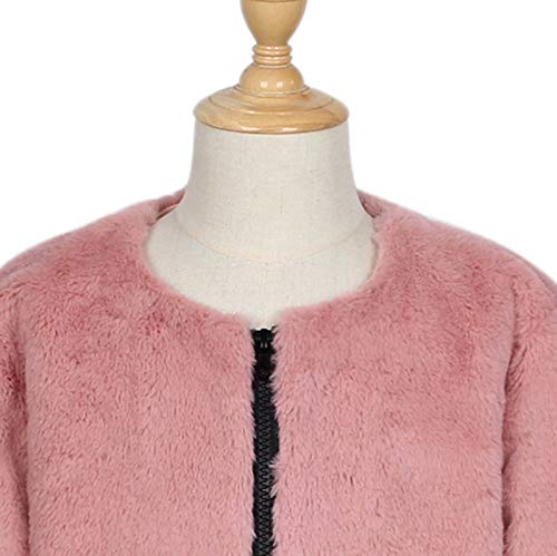 Girls Winter Fleece Overcoat Kids Toddler Warm Faux F𝐮r Dress Jacket Solid Color Long Sleeve Kids Girl Winter Jacket4