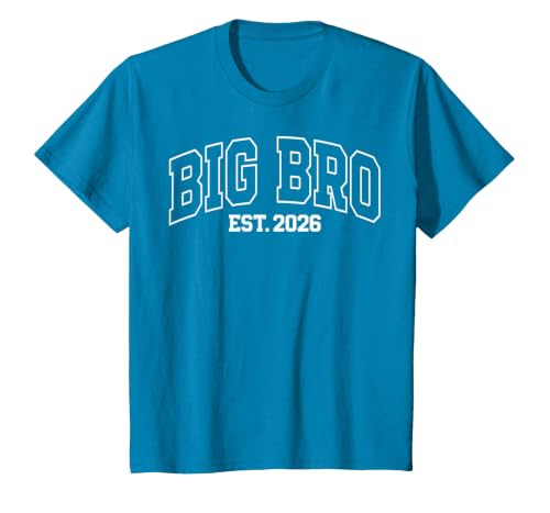 Big Bro Est 2026 New Big Brother Announcement T-Shirt, Youth, Sapphire Blue, Large
