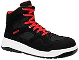 ELTEN Sicherheitsschuhe LAKERS black Mid ESD S1P, Herren, sportlich, Sneaker, leicht, schwarz, Kunststoffkappe 43 EU
