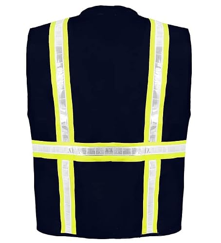 Safety Depot Vel6038-Nv Navy Blue Velcro Safety Vest (Large) #TOP2