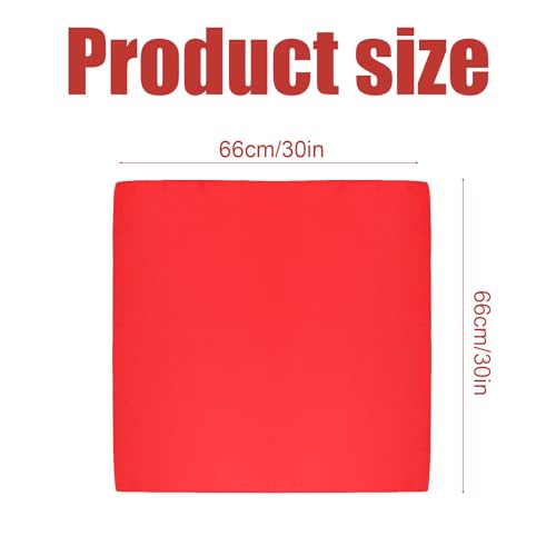 Chiffon Scarf Necklace Red Neck Scarf 26" Hair Square Satin Silk Feeling Neck Scarfs Retro Satin Ribbon-Scarfs Square Handkerchief for Costume Hair Wrapping2